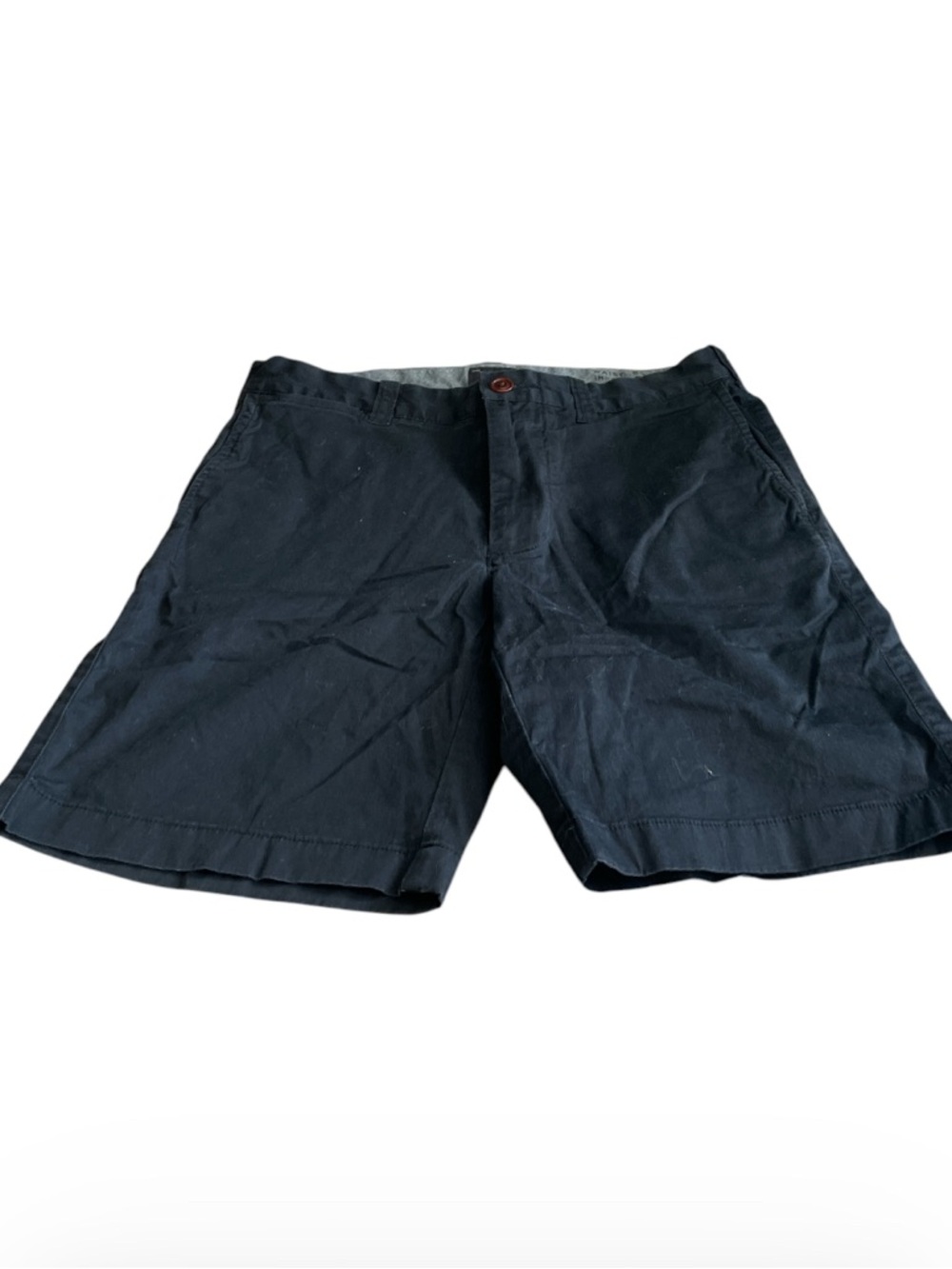 J. Crew Navy Flat-Front Cotton Shorts